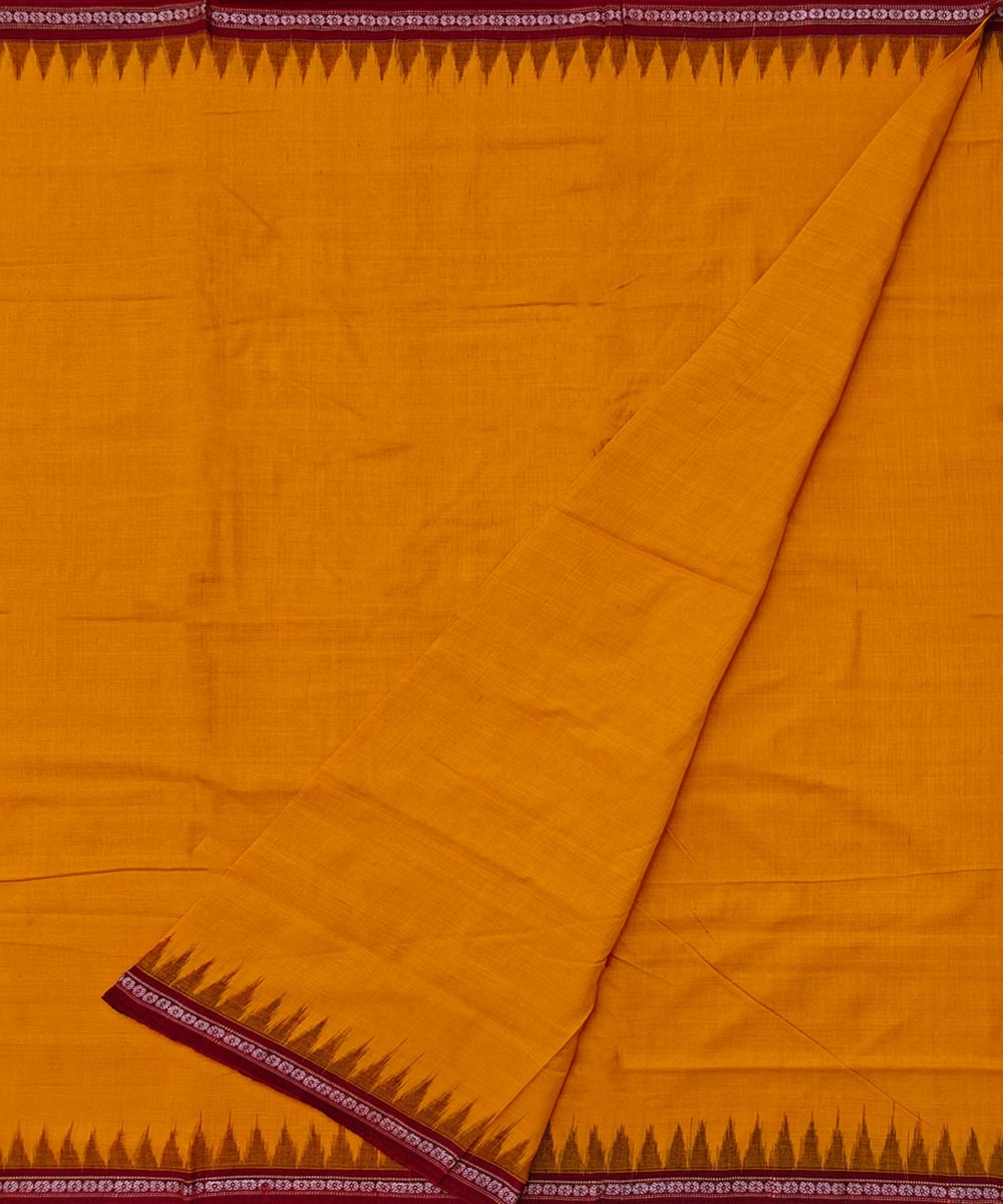 Golden Brown Sambalpuri Handwoven Cotton Joda Image 2