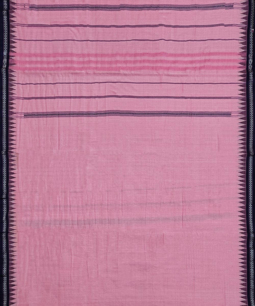 Pink Blue Sambalpuri Handwoven Cotton Joda Image 4