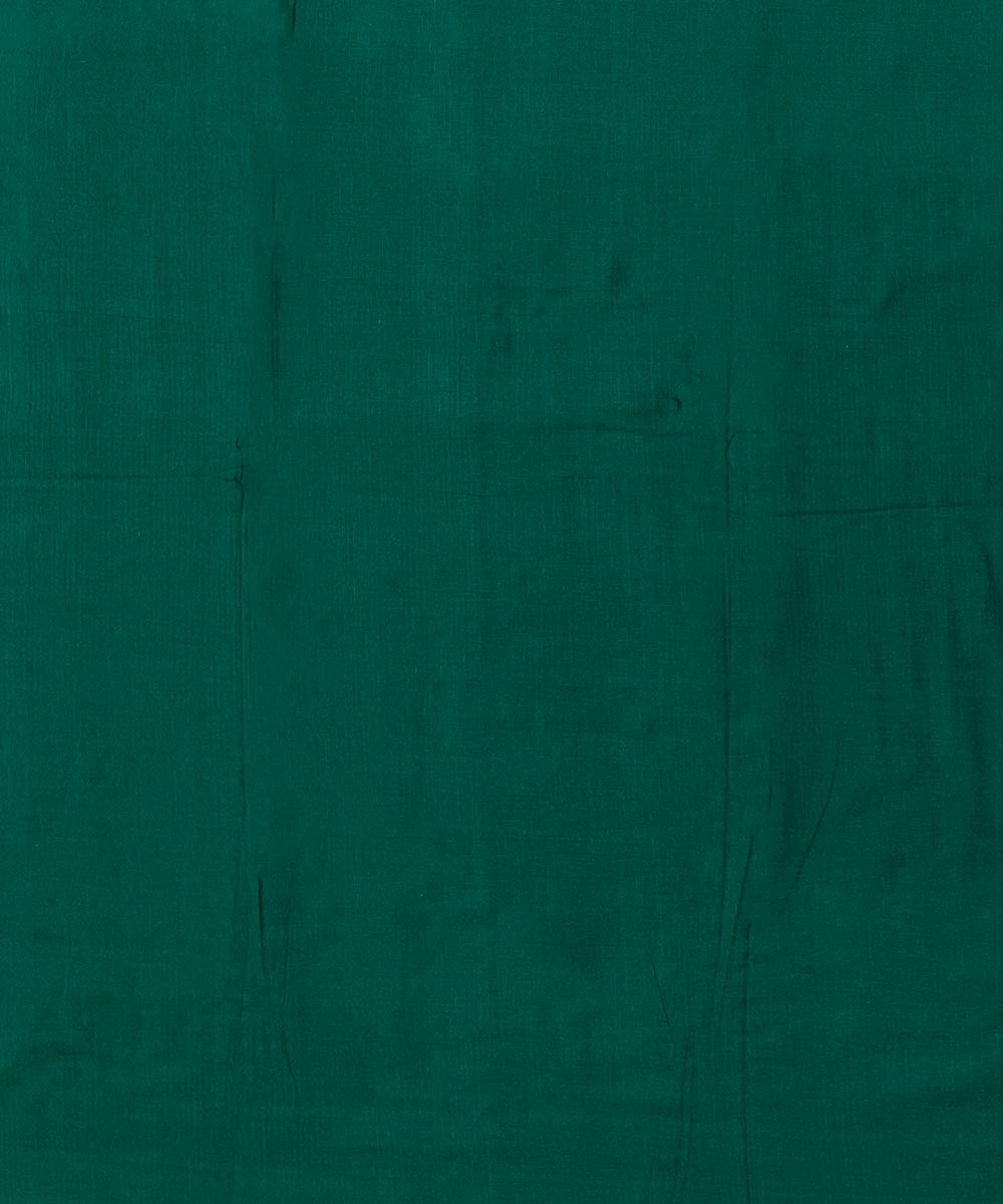 Dark Green Sambalpuri Handwoven Single Ikat Shirting Materials Image 4