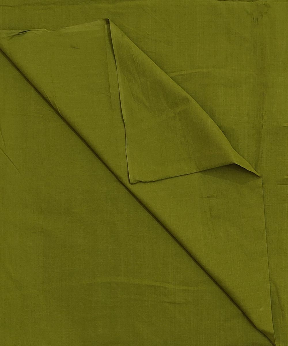 Olive Sambalpuri Handwoven Single Ikat Shirting Materials Image 2