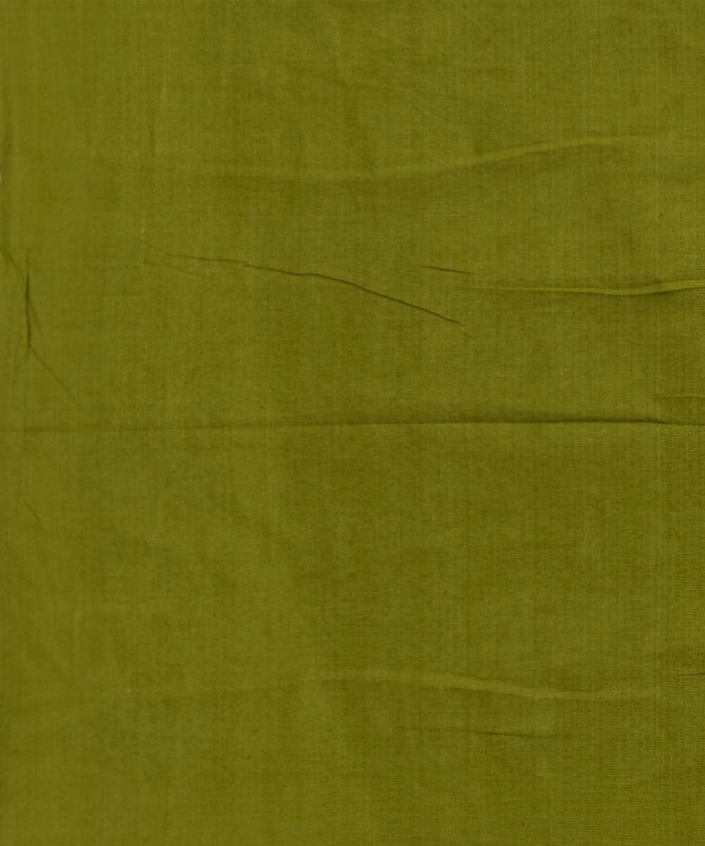 Olive Sambalpuri Handwoven Single Ikat Shirting Materials Image 4
