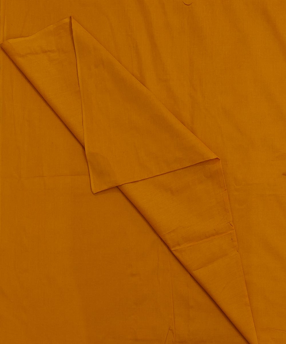 Mustard Sambalpuri Handwoven Single Ikat Shirting Materials Image 2