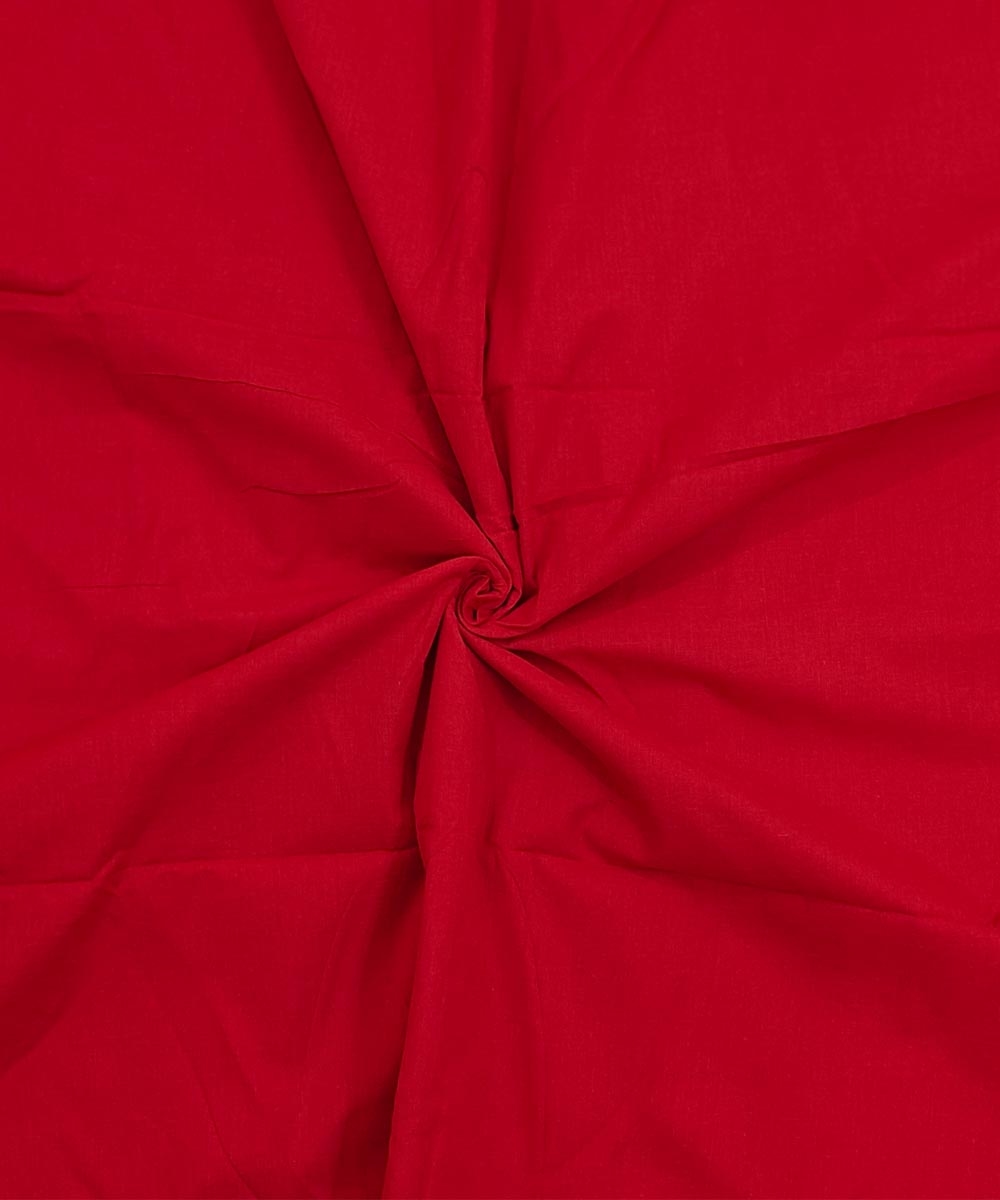 Red Sambalpuri Handwoven Single Ikat Shirting Materials Image 1