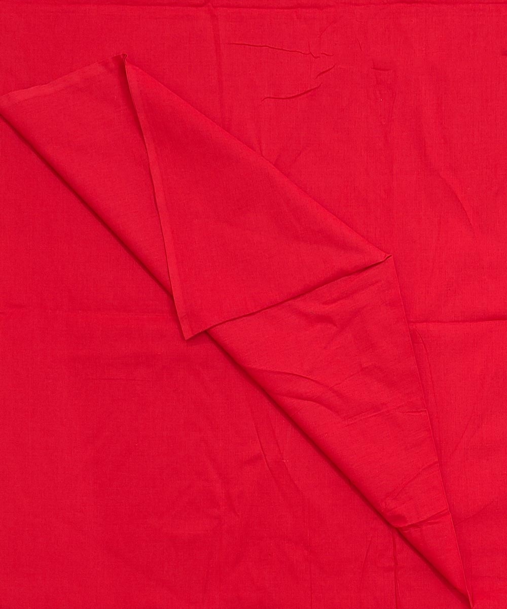 Red Sambalpuri Handwoven Single Ikat Shirting Materials Image 2