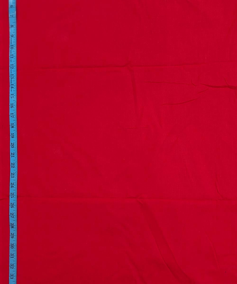 Red Sambalpuri Handwoven Single Ikat Shirting Materials Image 3
