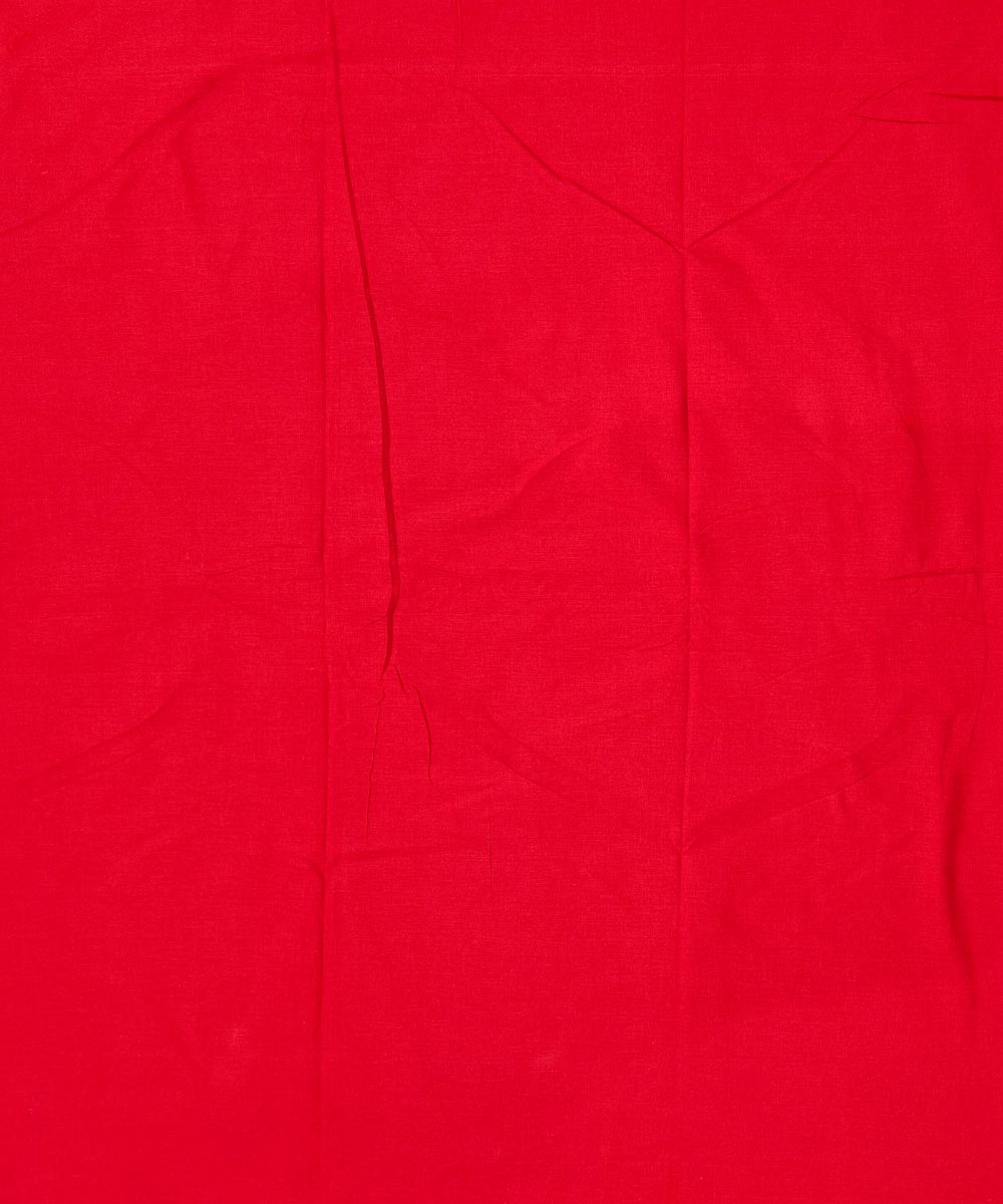 Red Sambalpuri Handwoven Single Ikat Shirting Materials Image 4