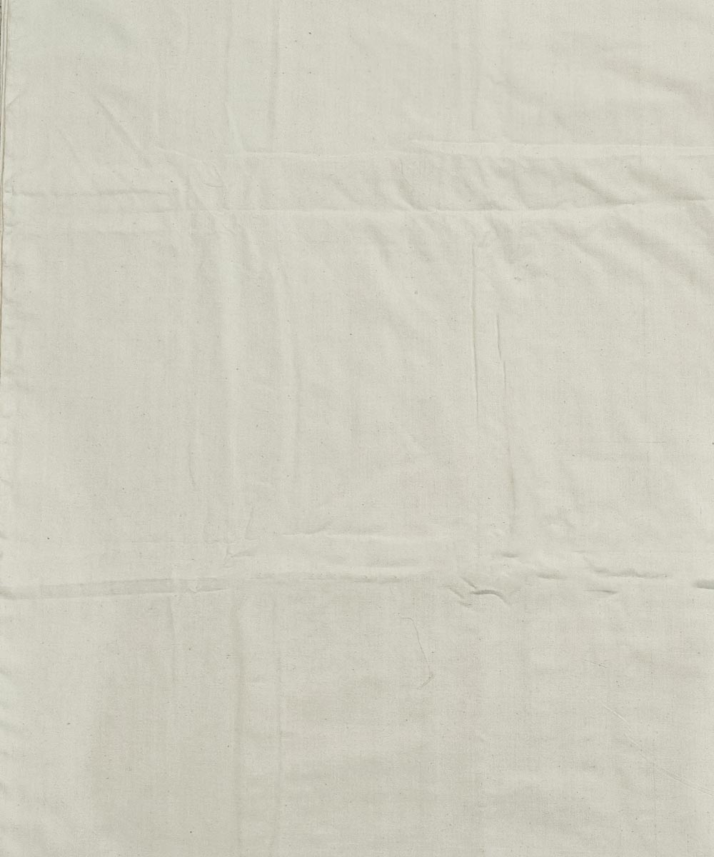 White Sambalpuri Handwoven Single Ikat Shirting Materials Image 4