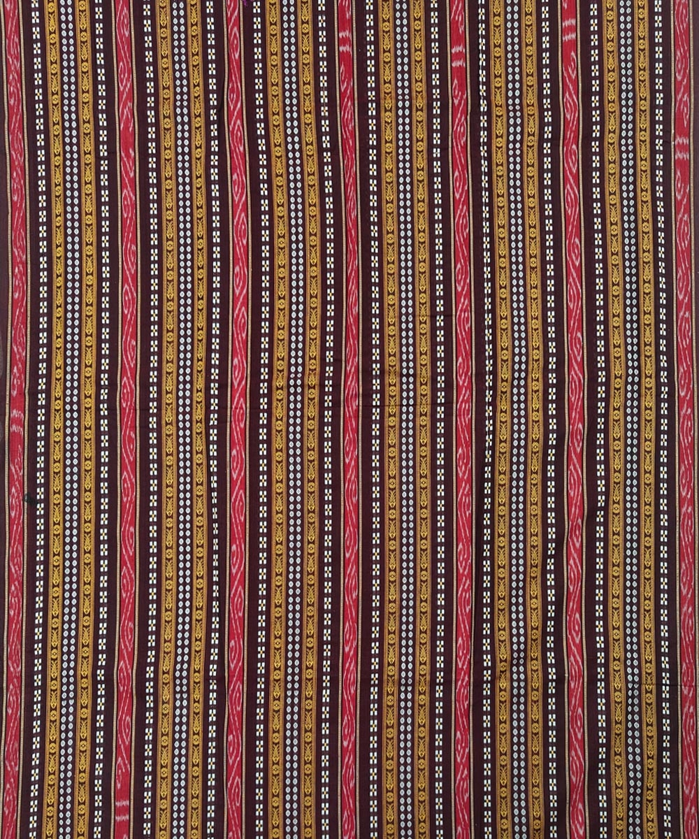 Coffee Sambalpuri Handwoven Ikat Suit Set Image 3