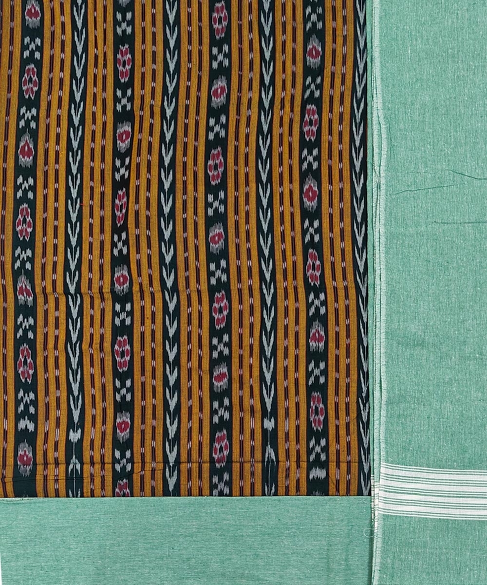 Green Sambalpuri Handwoven Ikat Suit Set Image 2
