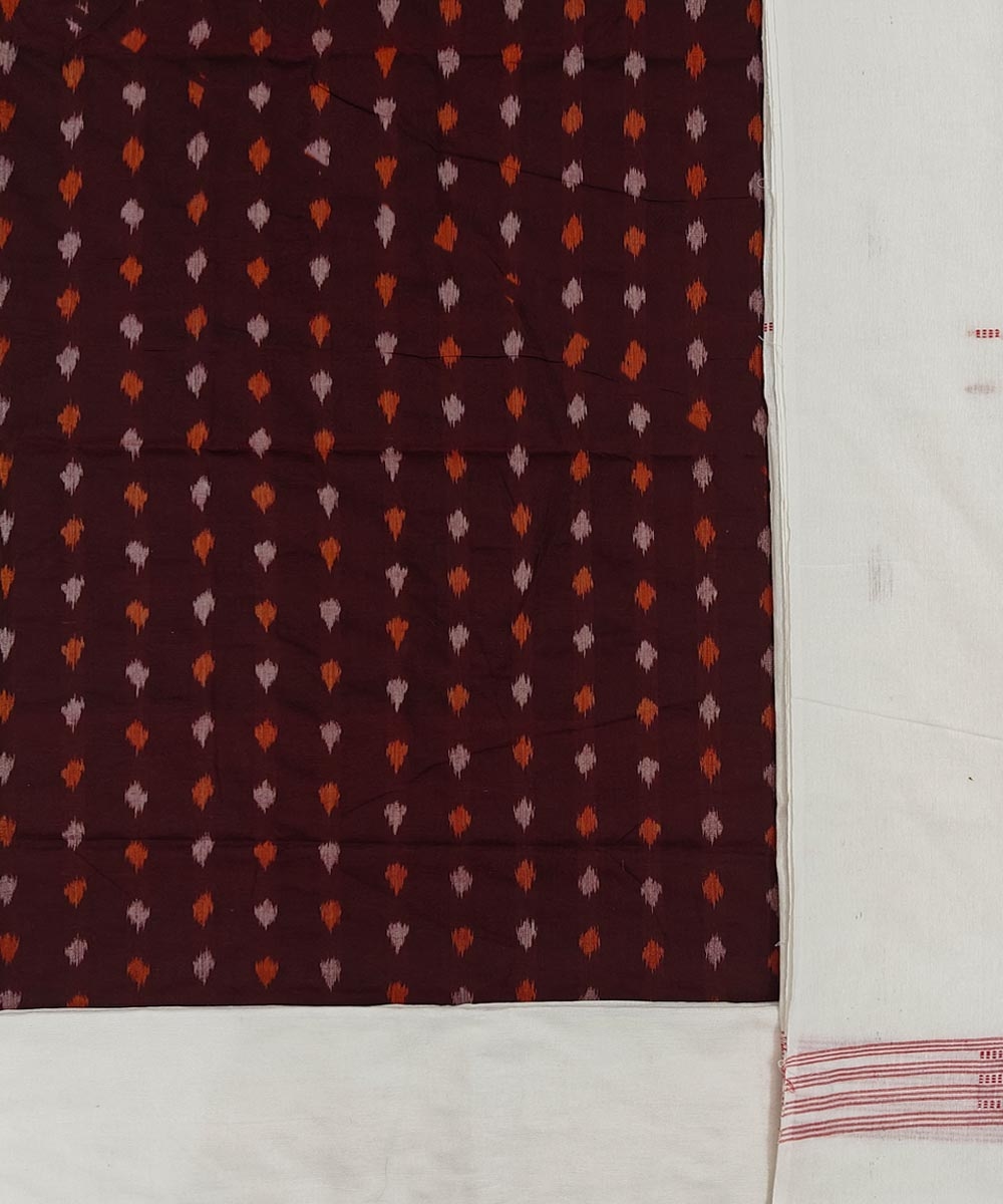 Coffee Sambalpuri Handwoven Ikat Suit Set Image 2