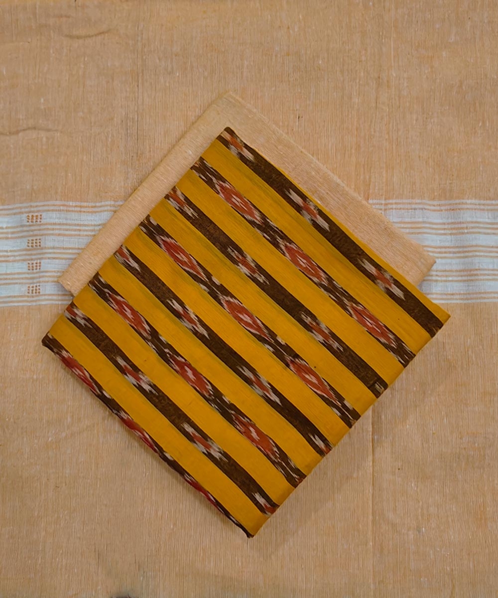 Yellow Sambalpuri Handwoven Ikat Suit Set Image 1