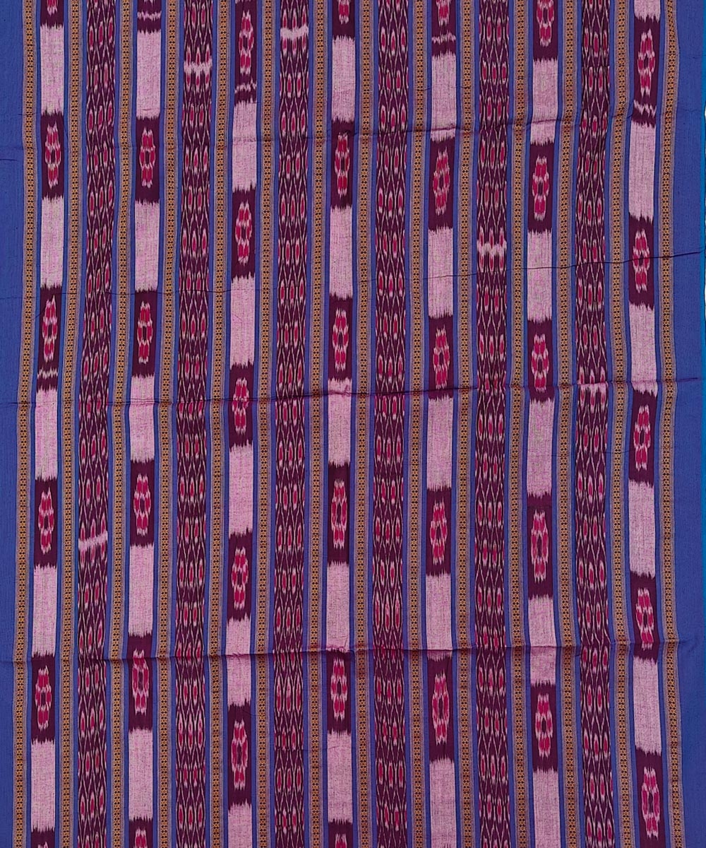 Purple Sambalpuri Handwoven Ikat Suit Set Image 3