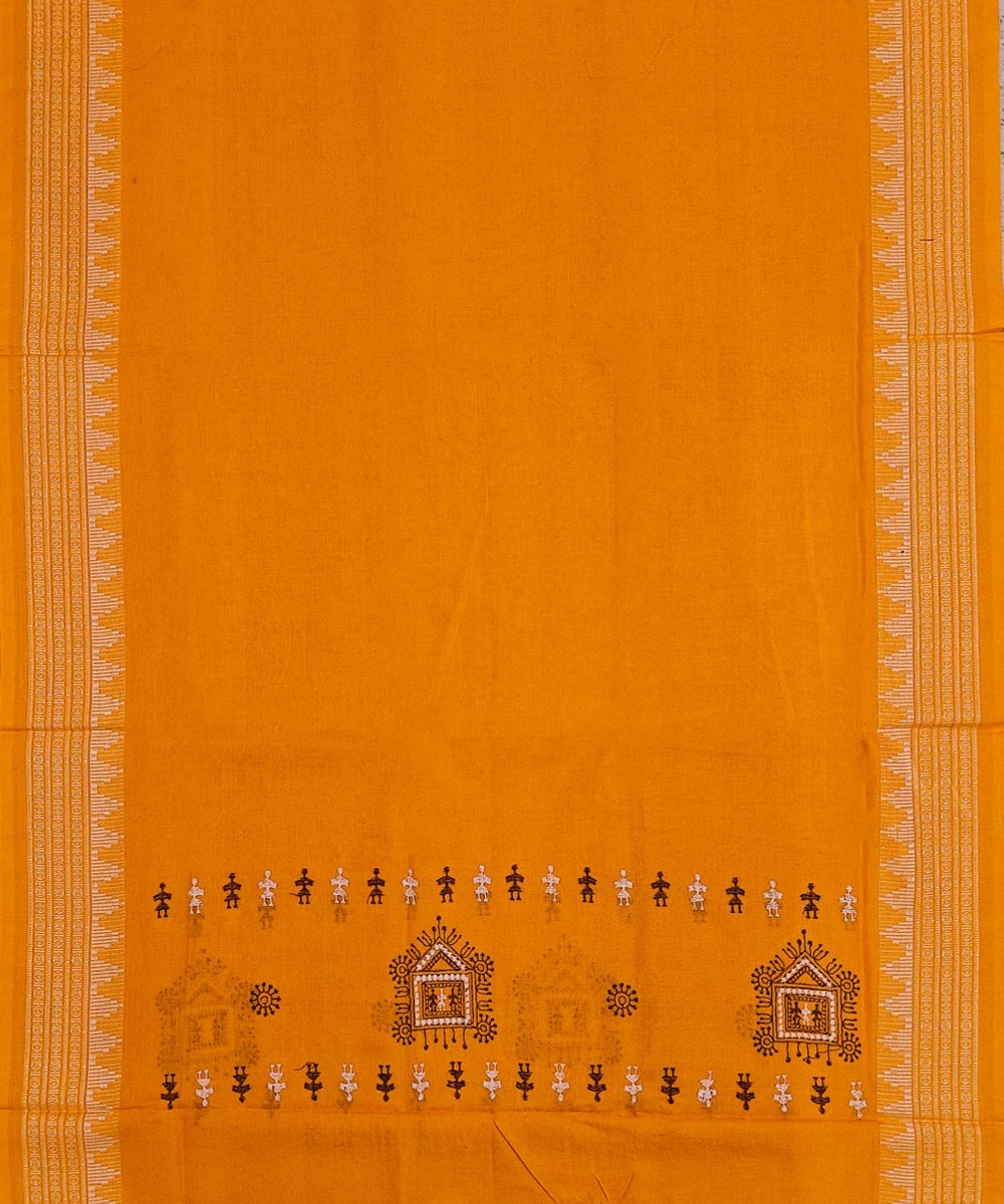 Yellow Sambalpuri Handwoven Ikat Suit Set Image 4