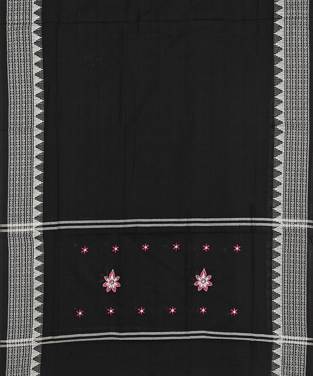 Pink Black Sambalpuri Handwoven Ikat Suit Set Image 4