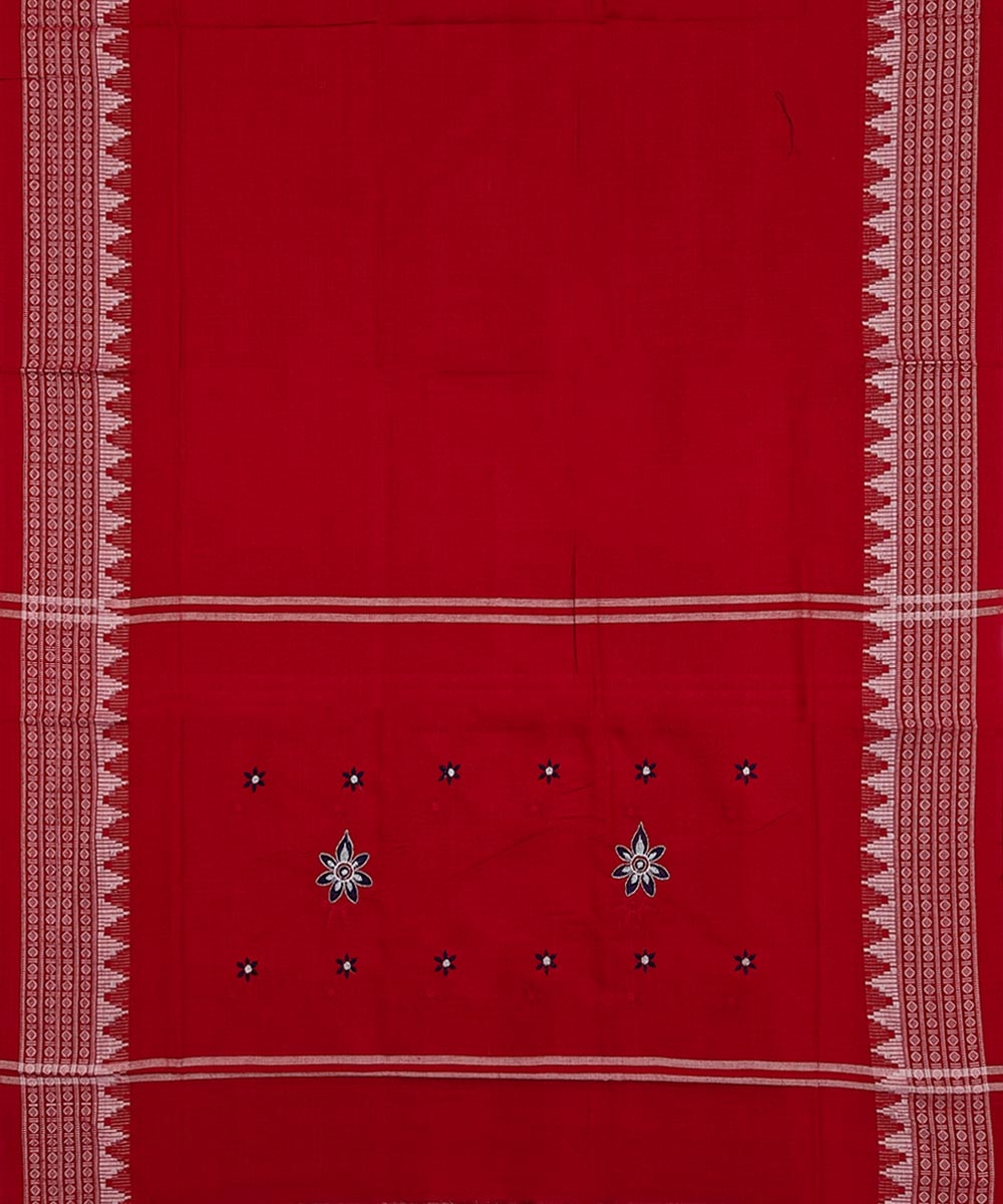 Blue Maroon Sambalpuri Handwoven Ikat Suit Set Image 4