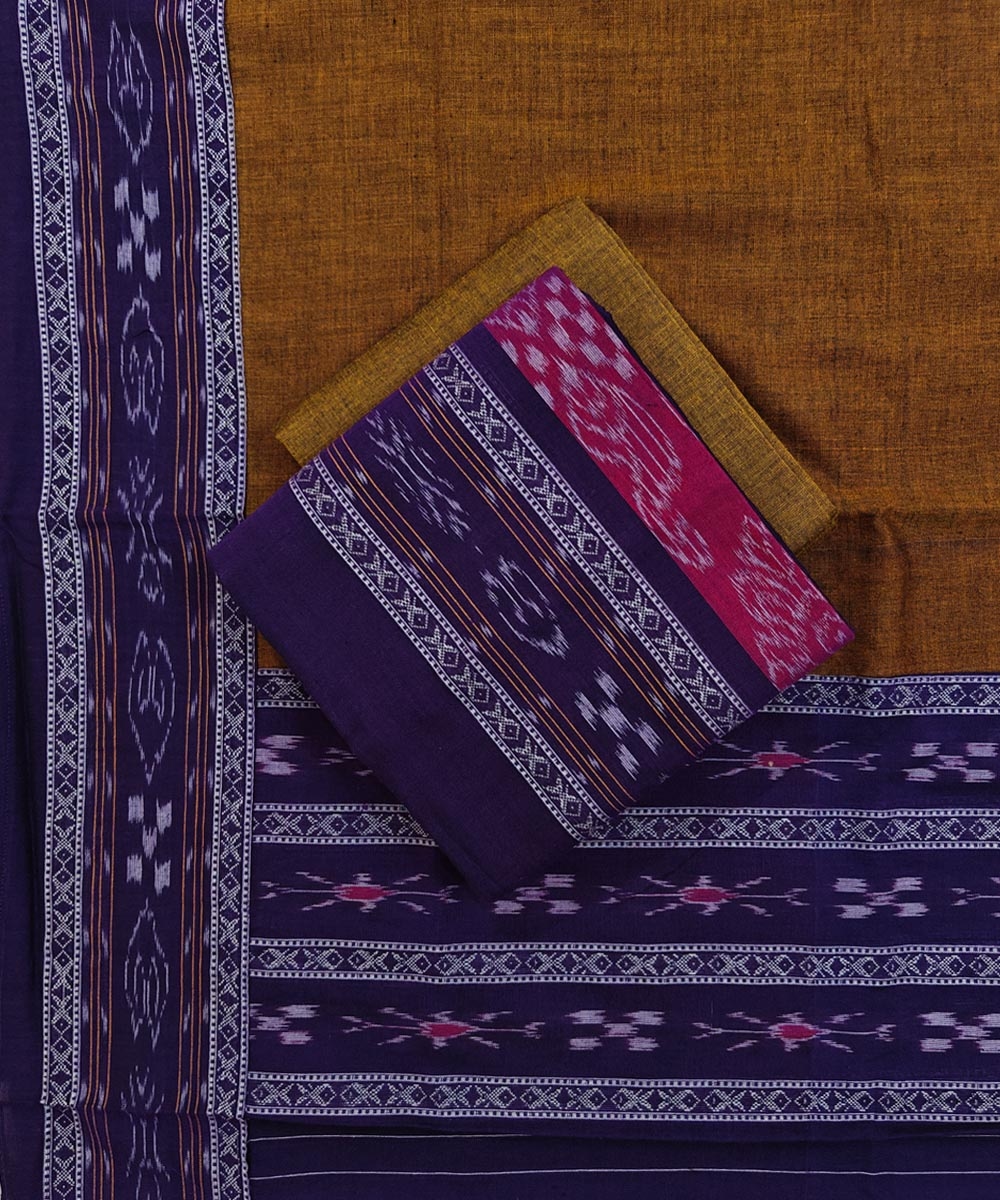Blue Sambalpuri Handwoven Ikat Suit Set Image 1