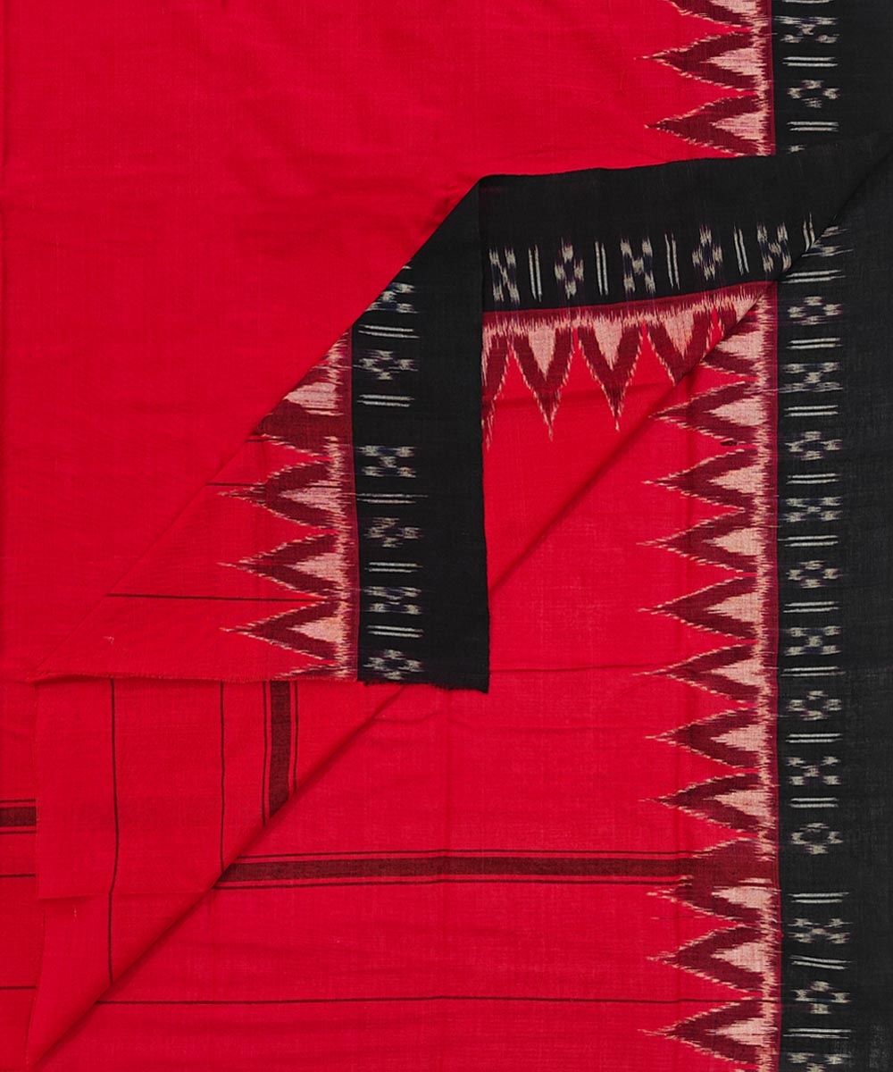 Red Sambalpuri Handwoven Cotton Gamuchha Image 1