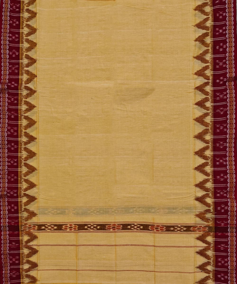 Yellow Red Sambalpuri Handwoven Cotton Gamuchha Image 3