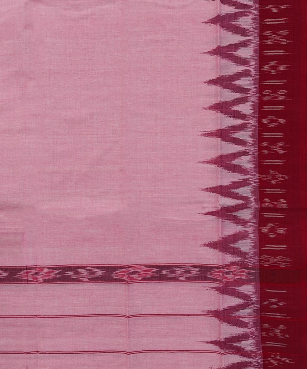 Pink Maroon Sambalpuri Handwoven Cotton Gamuchha Image 4