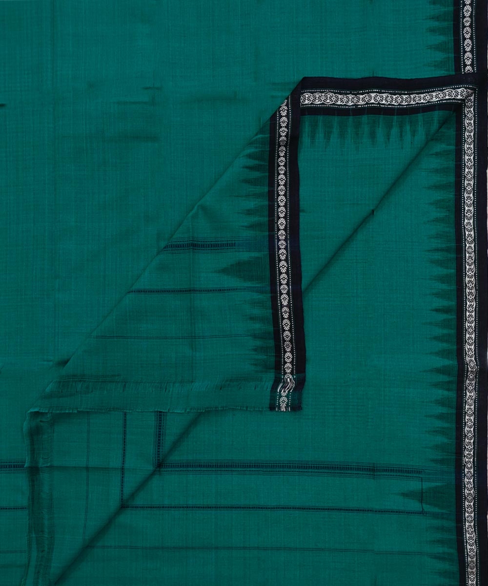 Green Blue Sambalpuri Handwoven Cotton Gamuchha Image 1