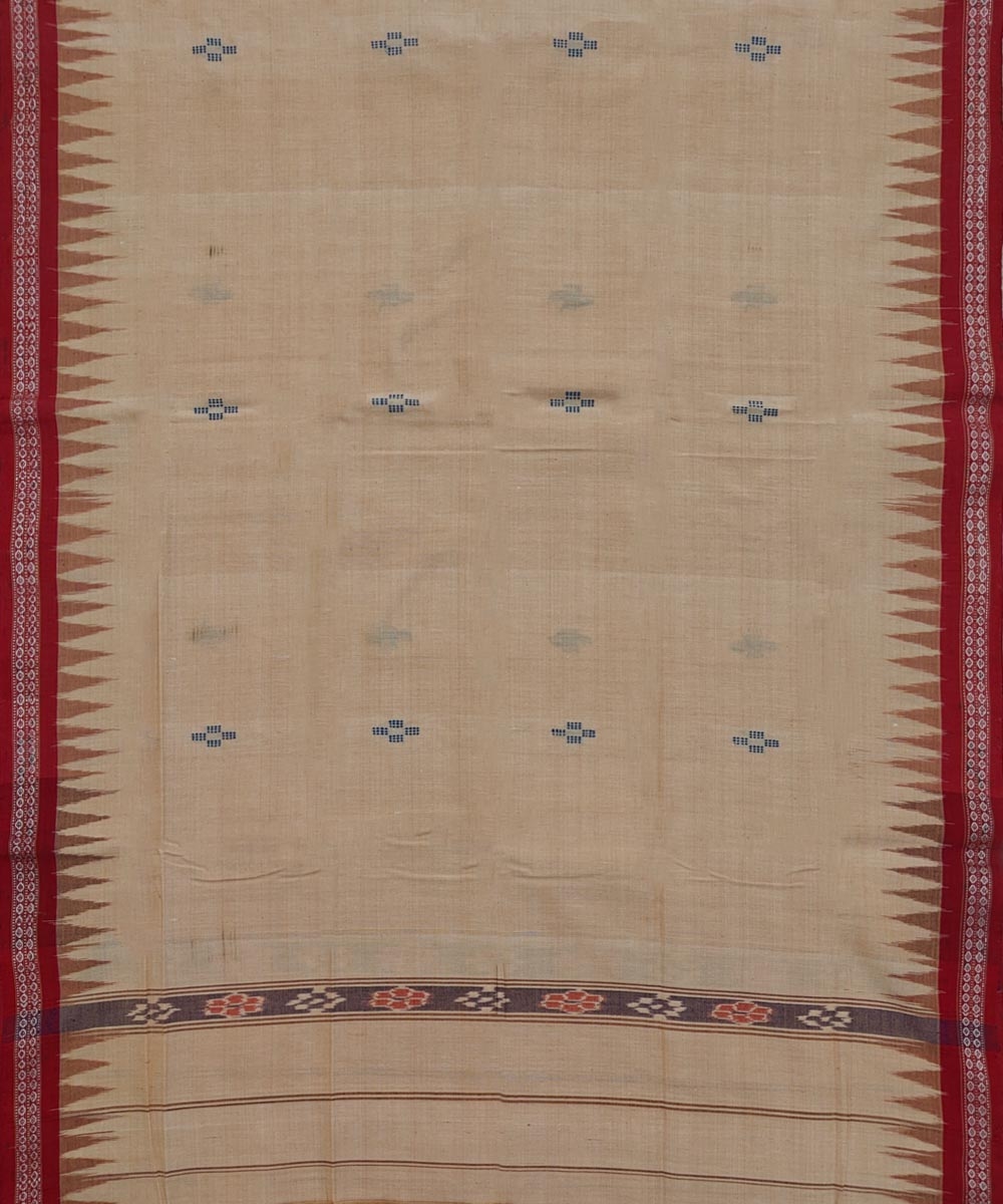 Brown Maroon Sambalpuri Handwoven Cotton Gamuchha Image 3