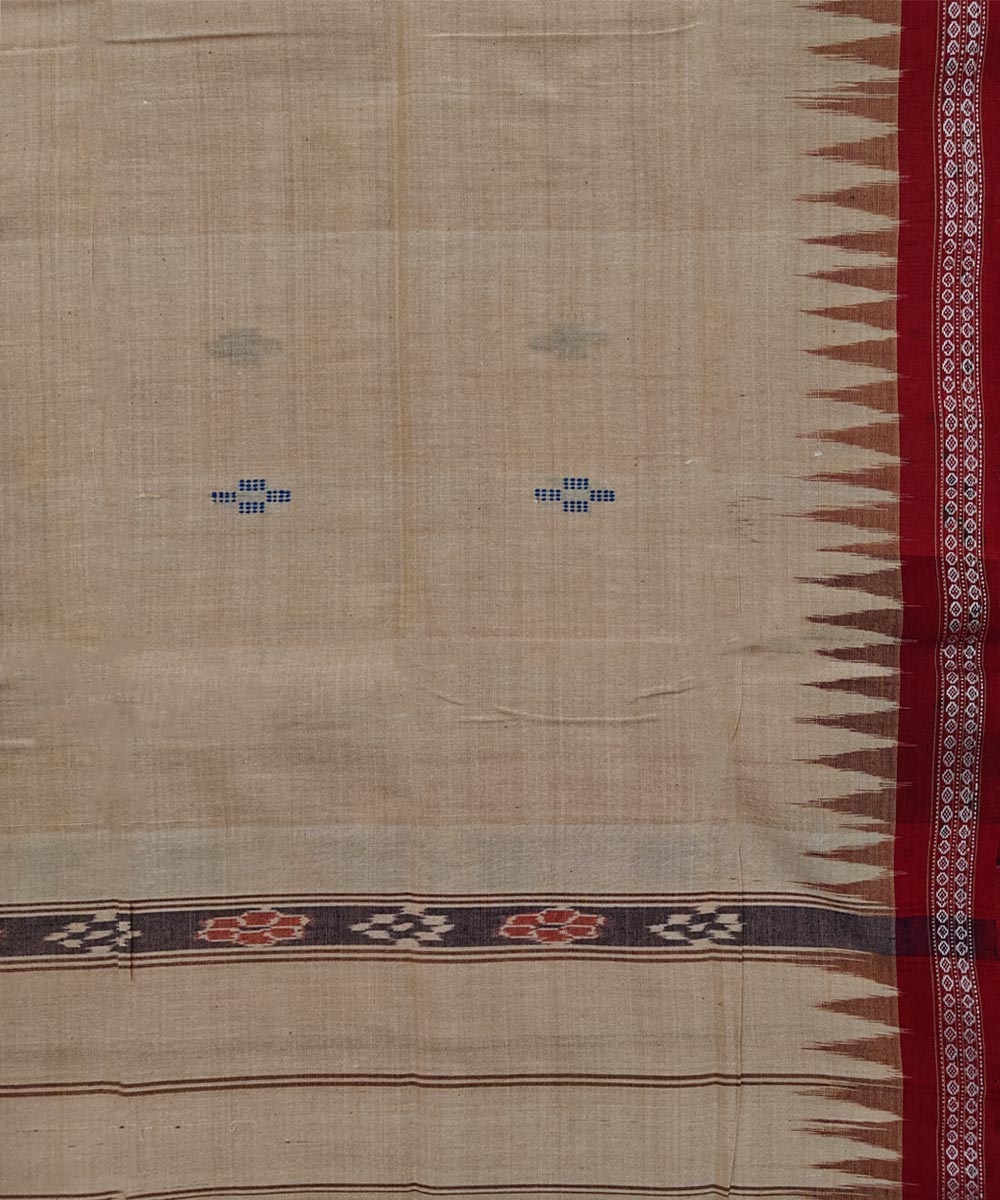 Brown Maroon Sambalpuri Handwoven Cotton Gamuchha Image 4