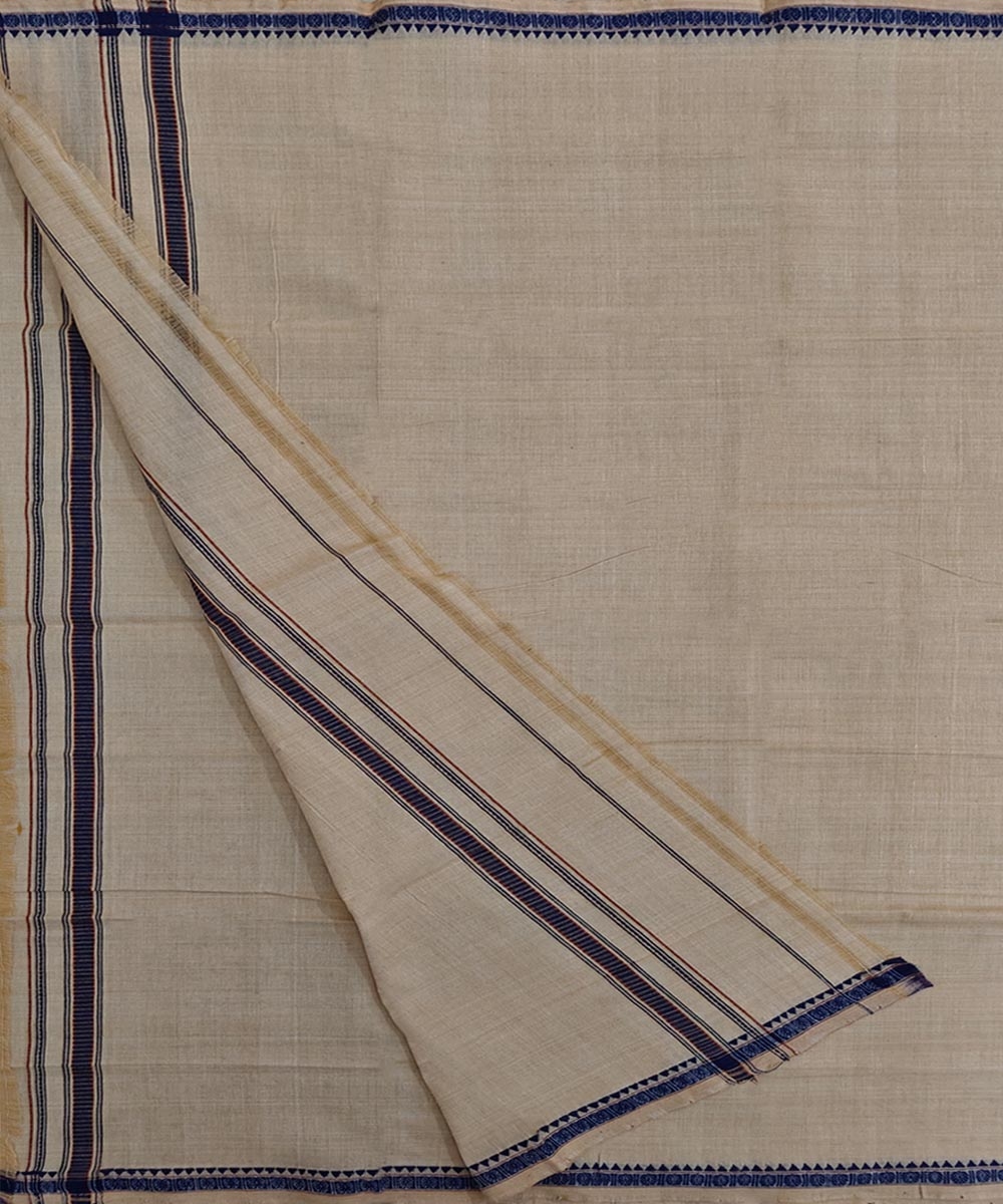 Beige Sambalpuri Handwoven Cotton Gamuchha Image 2