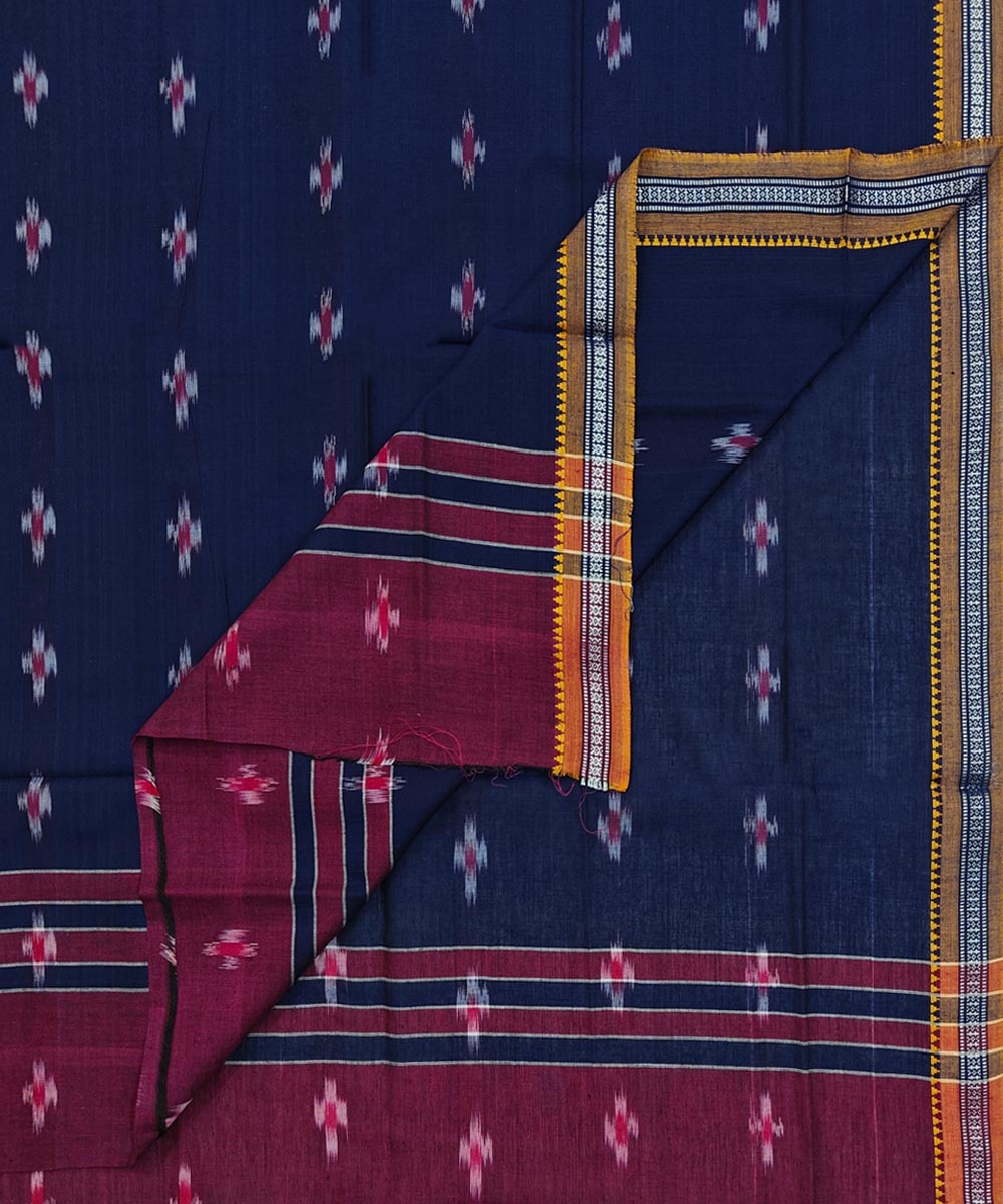 Blue Sambalpuri Handwoven Cotton Gamuchha Image 1