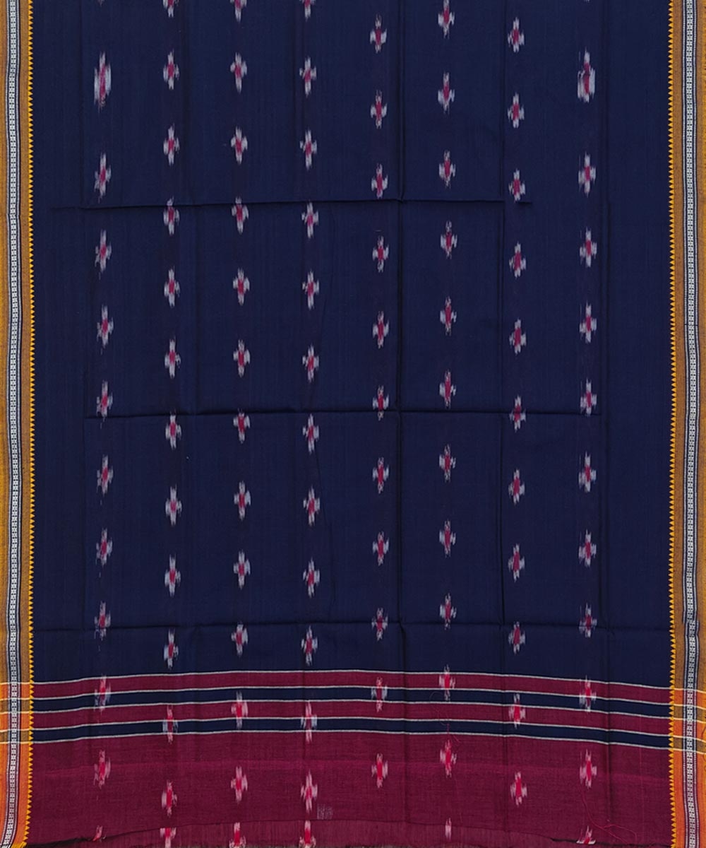 Blue Sambalpuri Handwoven Cotton Gamuchha Image 3