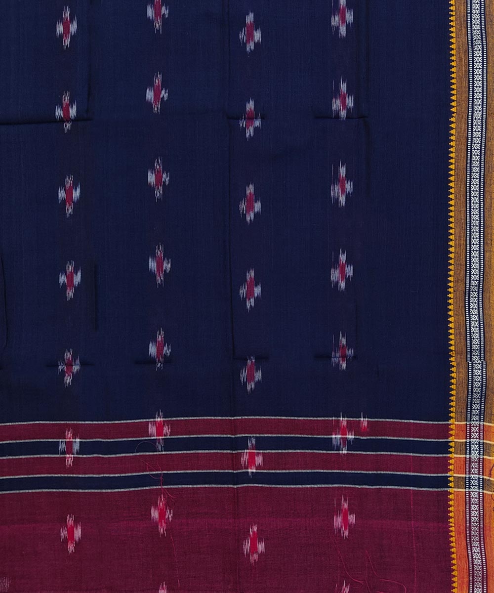 Blue Sambalpuri Handwoven Cotton Gamuchha Image 4