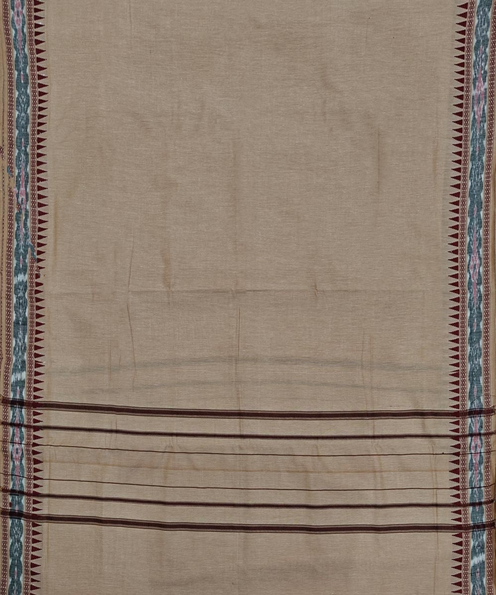 Beige Sambalpuri Handwoven Cotton Joda Image 4