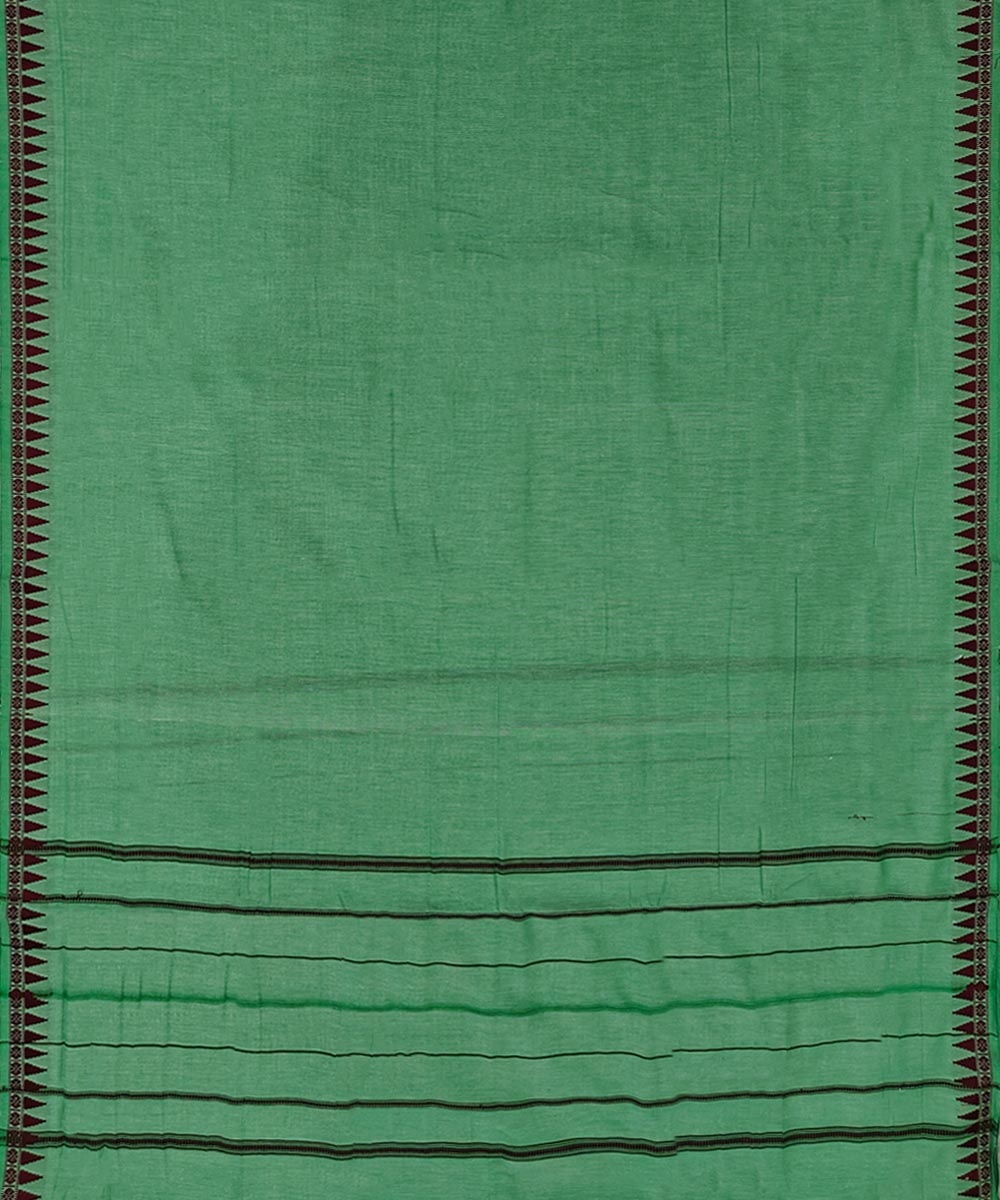 Green Sambalpuri Handwoven Cotton Joda Image 4