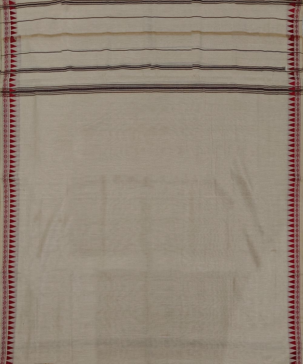 Beige Sambalpuri Handwoven Cotton Joda Image 4