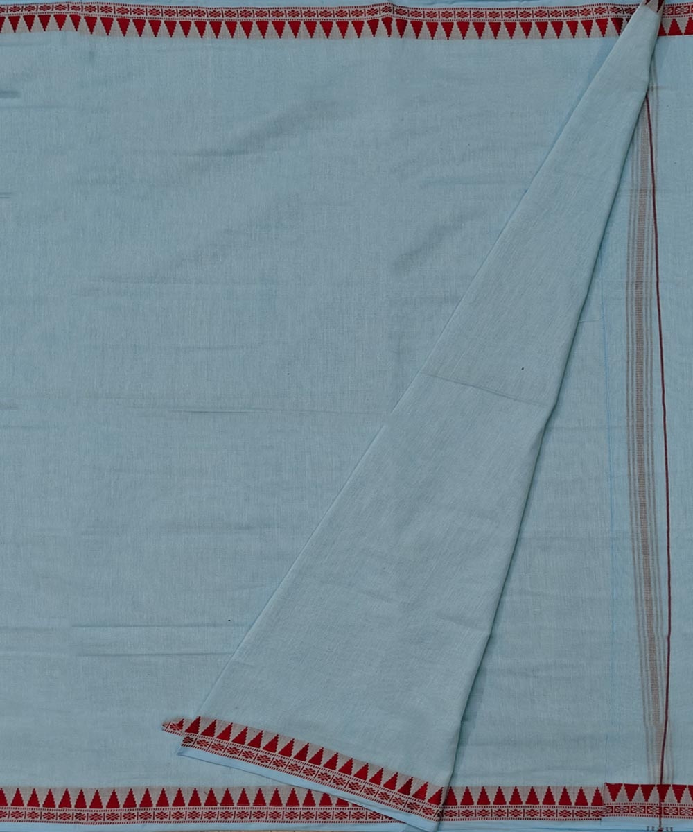 Blue Sambalpuri Handwoven Cotton Joda Image 2