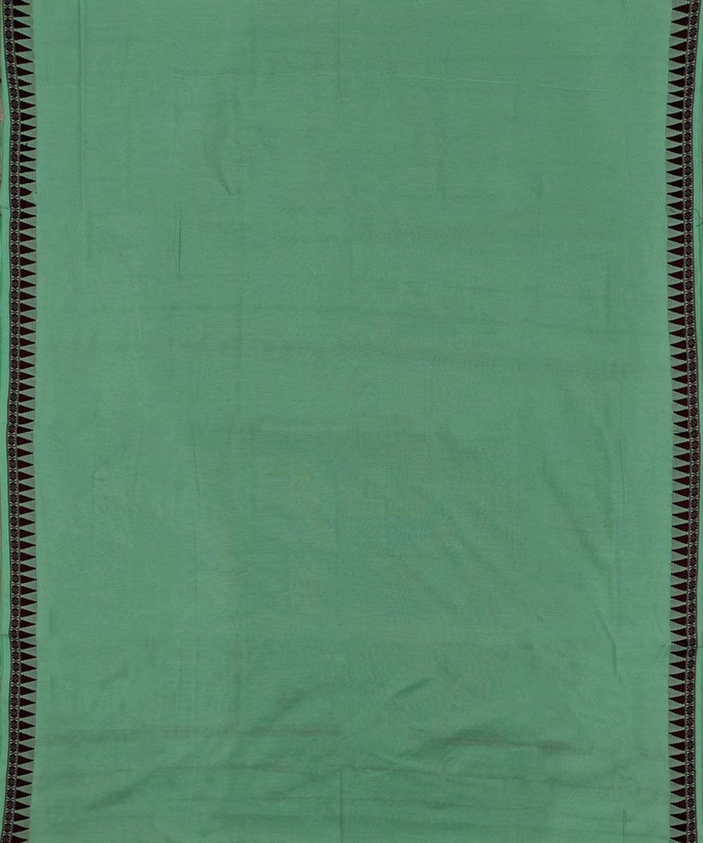 Green Sambalpuri Handwoven Cotton Joda Image 3